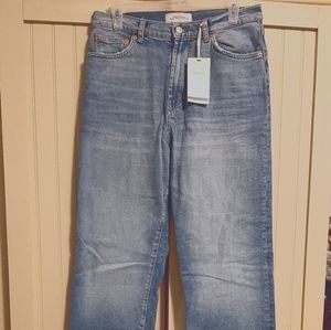 High Waist Straight Leg Jeans